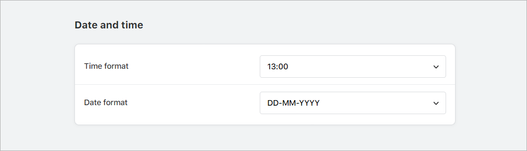 Choosing the date and time formats in your HelpWire account