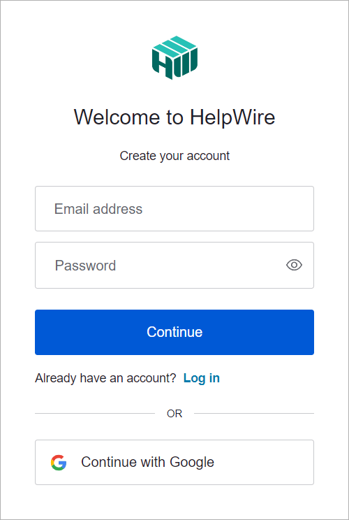 Creating a HelpWire account