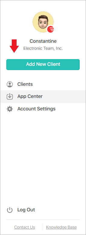 Adding a new client in HelpWire