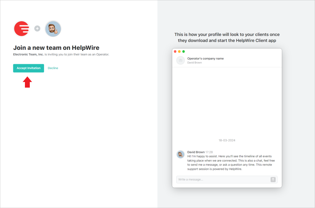 Join a company as an Operator – HelpWire Knowledge Base