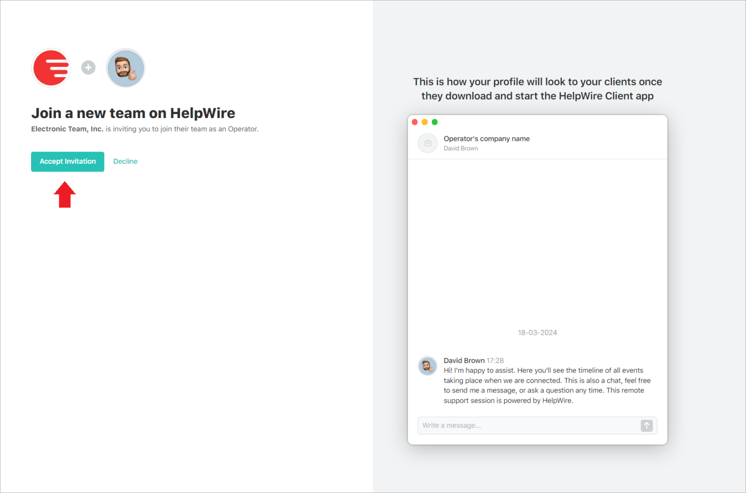 Join a company as an Operator – HelpWire Knowledge Base