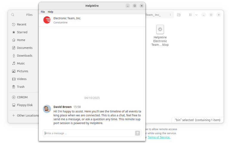 Help Wire Message Starting HelpWire Client on Linux – HelpWire Knowledge Base