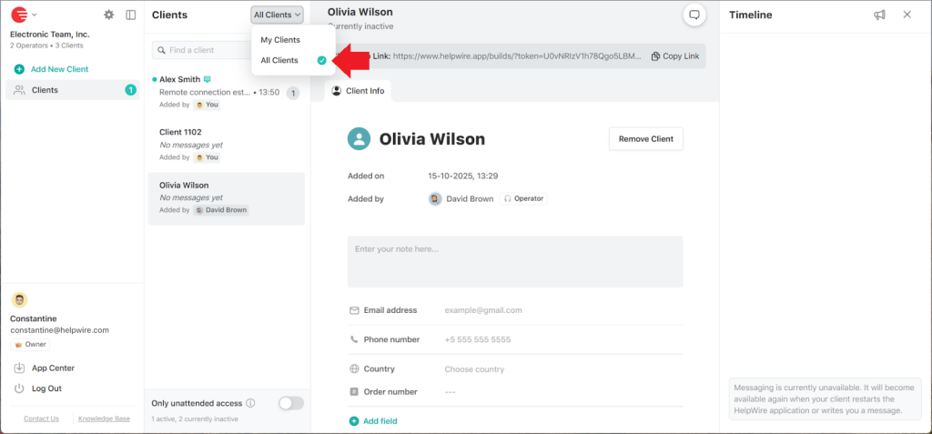 Сlient list – HelpWire Knowledge Base