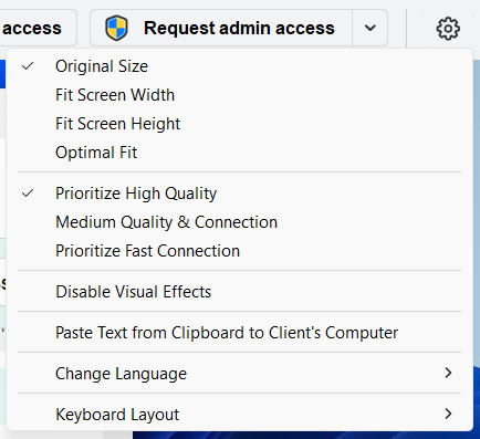 HelpWire Operator app options