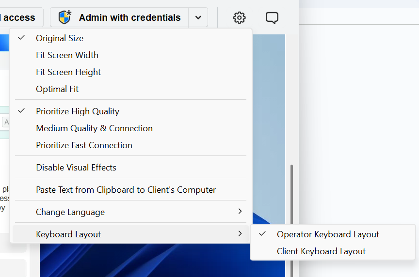 Keyboard layout options