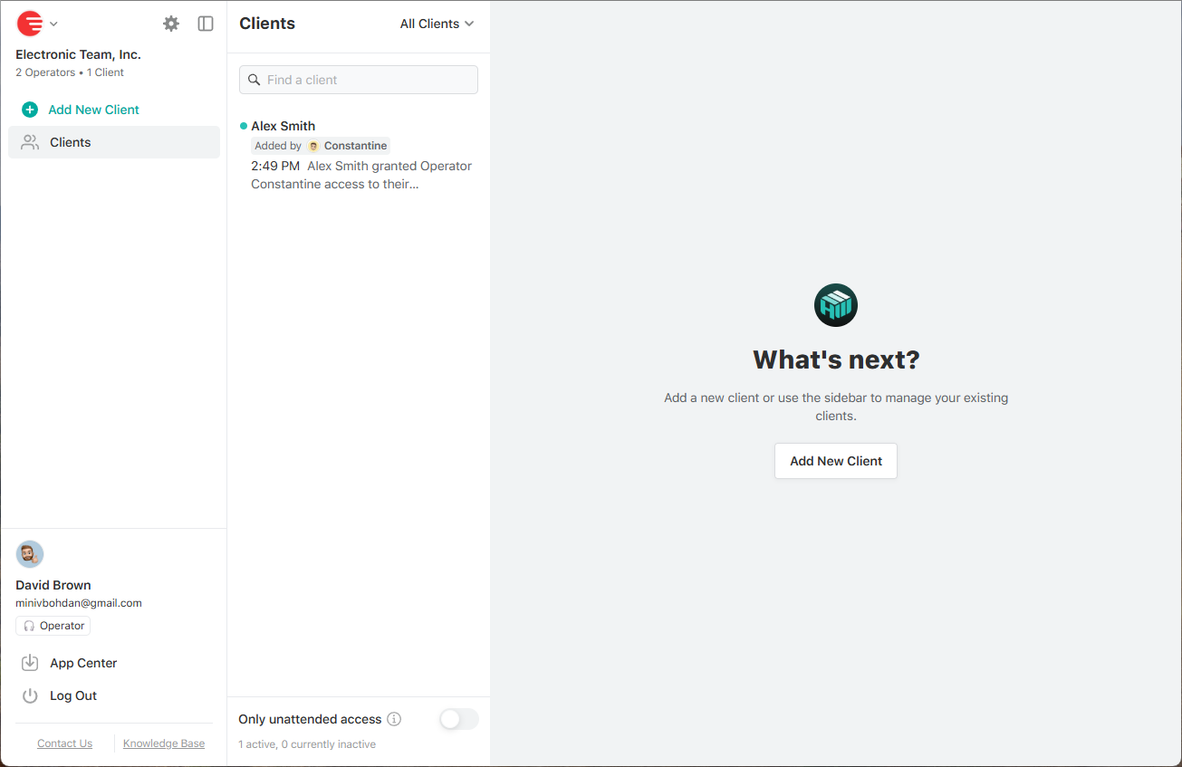 Working as an invited Operator