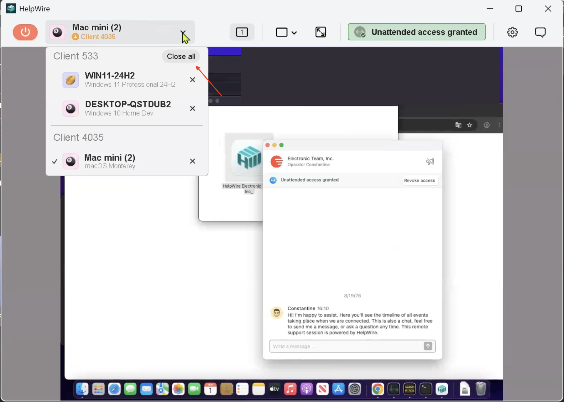 Close all workstations